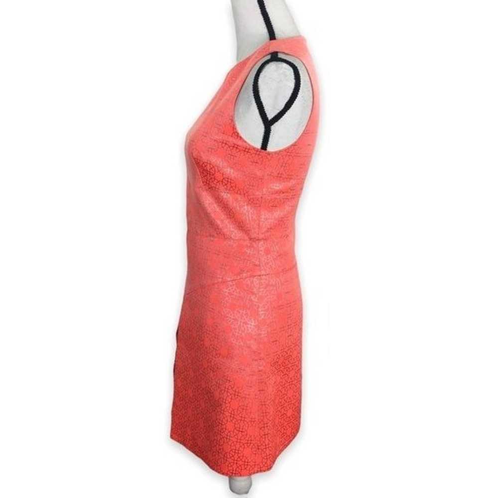 Tibi Coral Orange Sleeveless Back Zip Silver Acce… - image 4