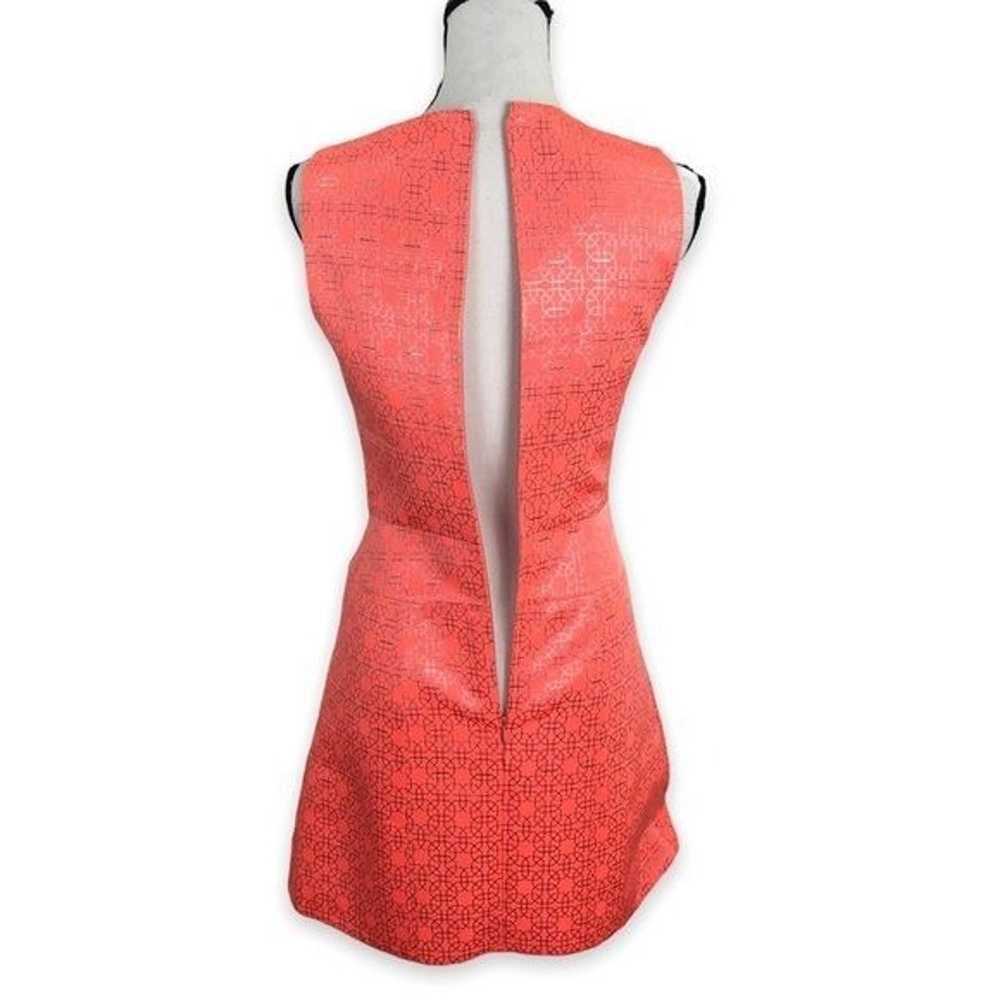 Tibi Coral Orange Sleeveless Back Zip Silver Acce… - image 5