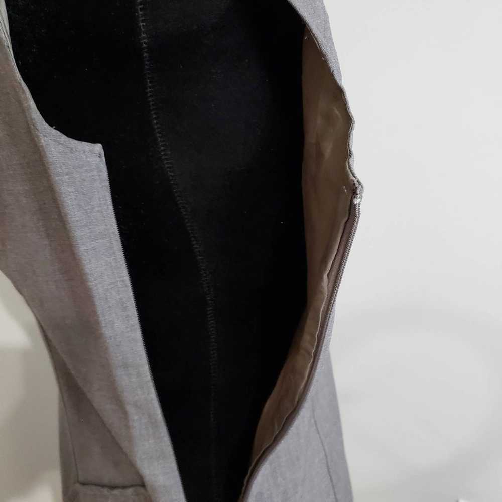 ECCOCI Gray Paneled Round Neck Cap Sleeve Zipper … - image 10