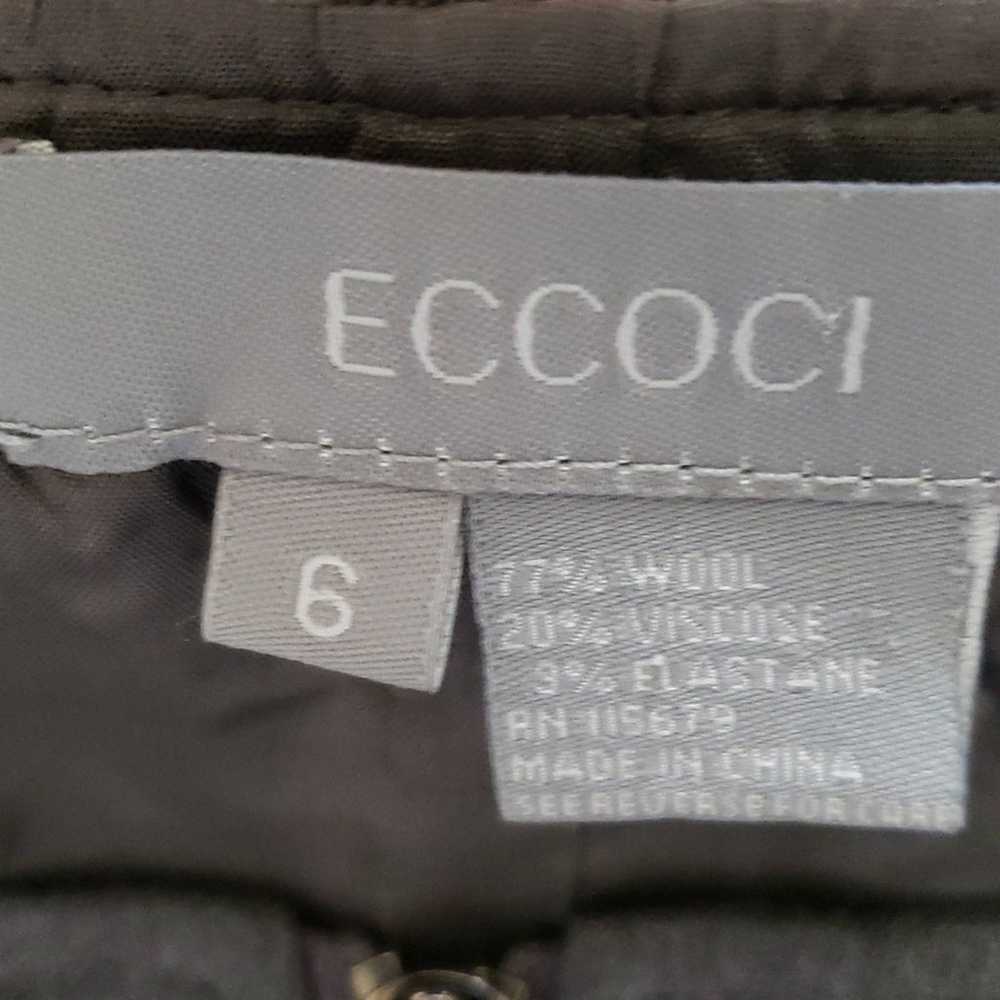 ECCOCI Gray Paneled Round Neck Cap Sleeve Zipper … - image 12