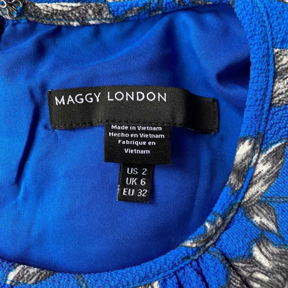 Maggy London Jewel Neck Ruffle Hem Sheath Dress S… - image 9