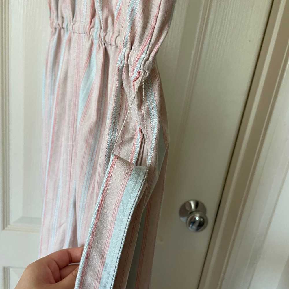 Madewell Striped Puff-Sleeve Tapered Jumpsuit Siz… - image 5