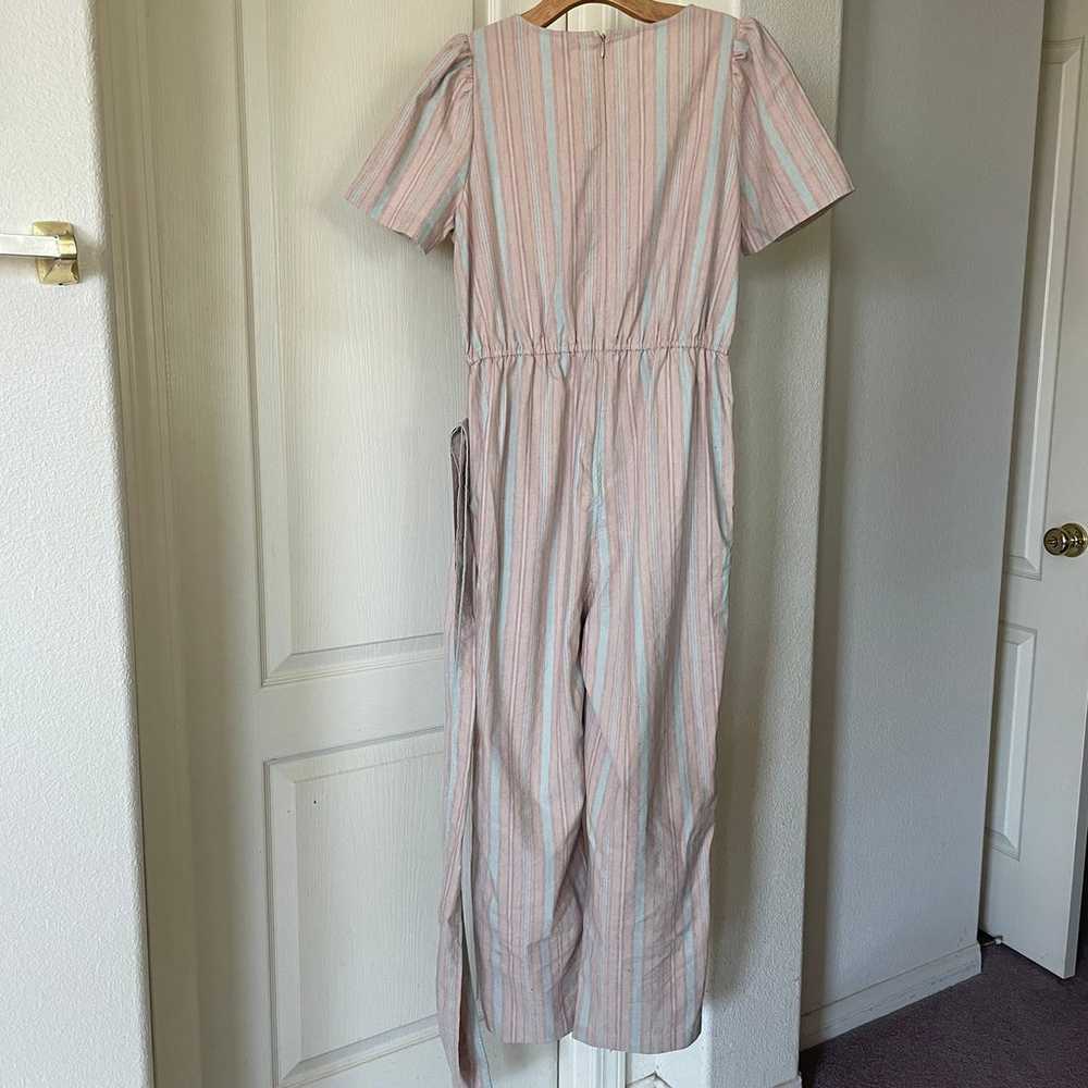Madewell Striped Puff-Sleeve Tapered Jumpsuit Siz… - image 7