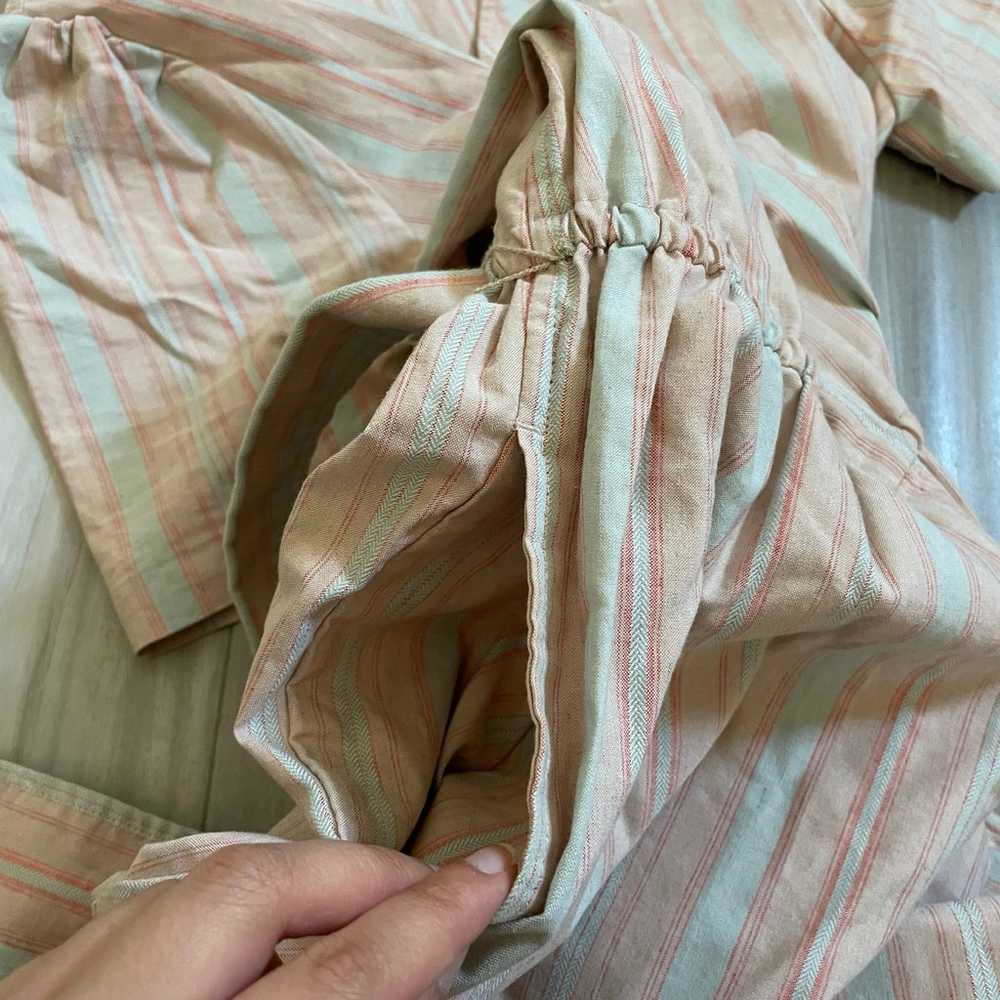 Madewell Striped Puff-Sleeve Tapered Jumpsuit Siz… - image 9