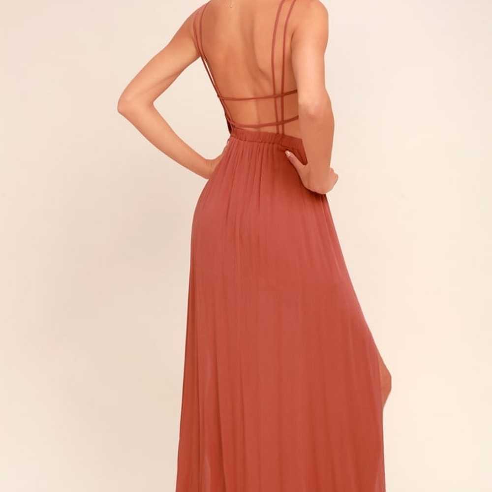 Lulus Lost in Paradise Maxi Dress, Rusty Rose Col… - image 8