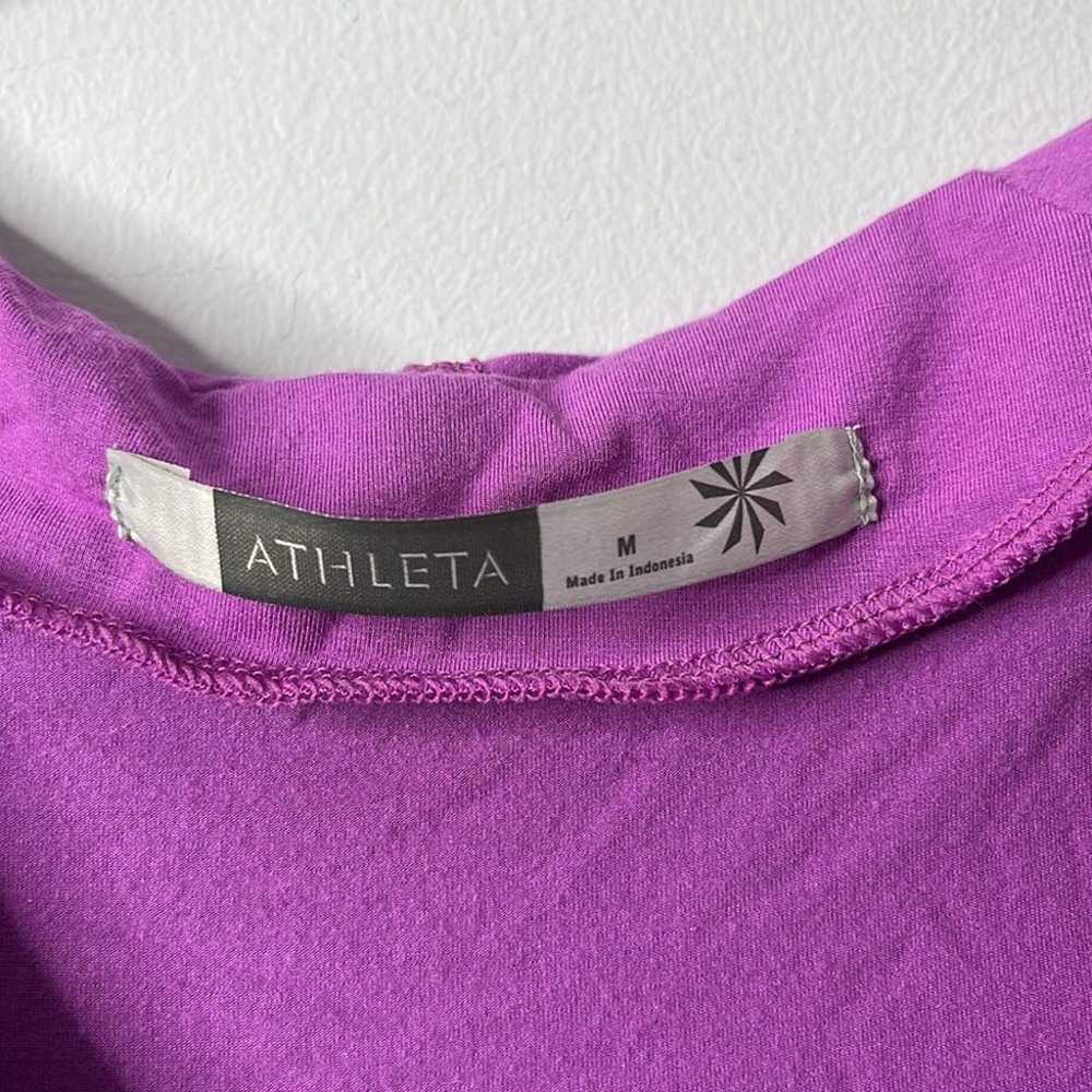 Athleta Hawi Purple Hooded Asymmetrical Dress - image 4