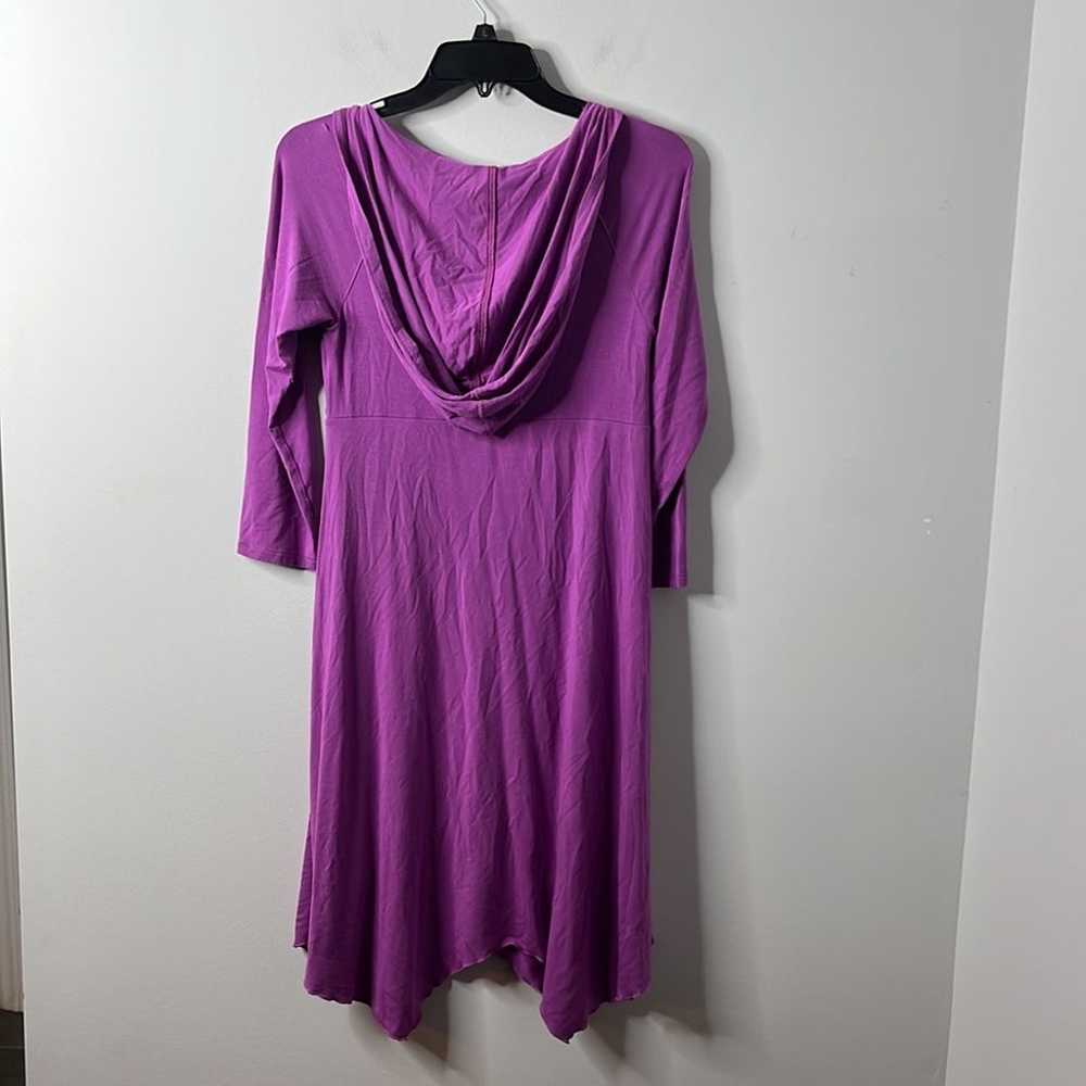 Athleta Hawi Purple Hooded Asymmetrical Dress - image 6