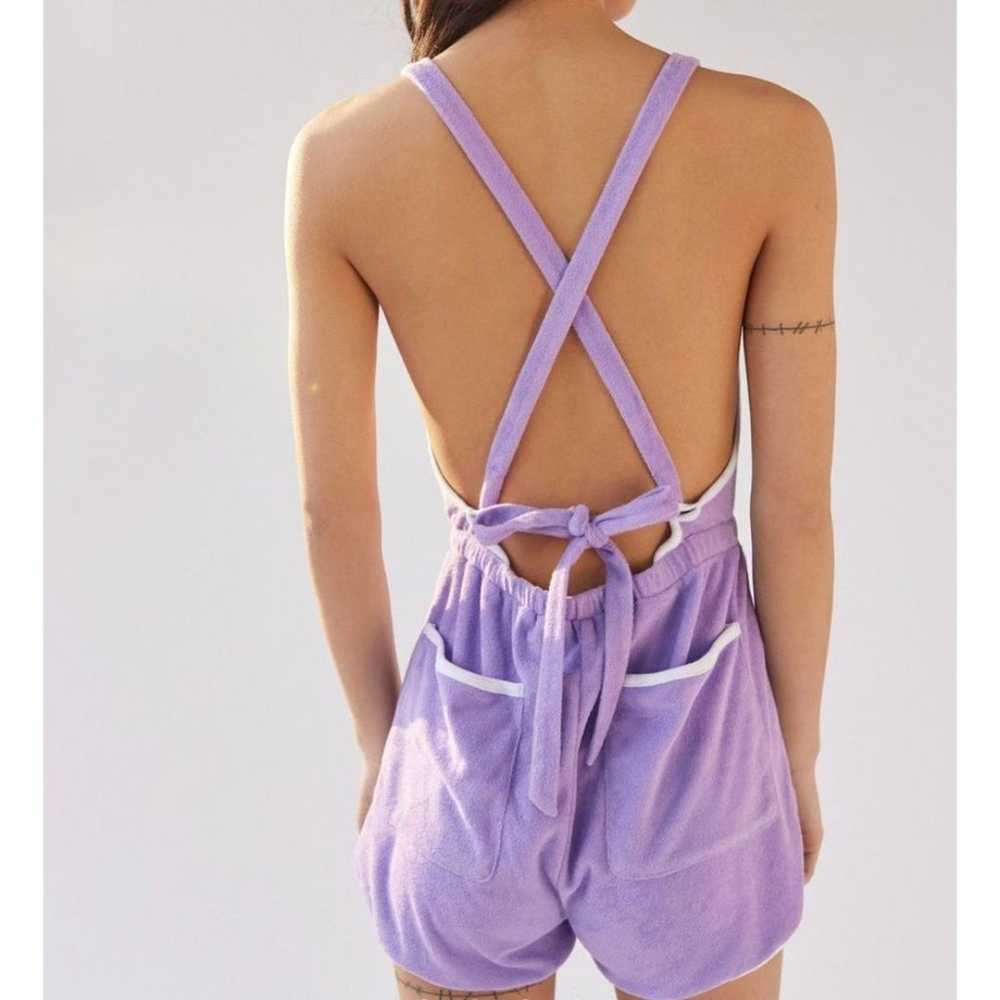 Urban Outfitters Kaley Terrycloth Open-Back Rompe… - image 2