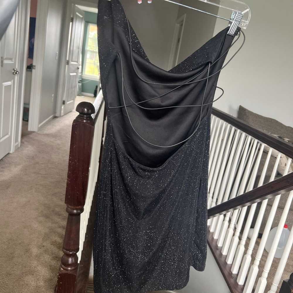 Black sparkly backless Windsor dress - image 2