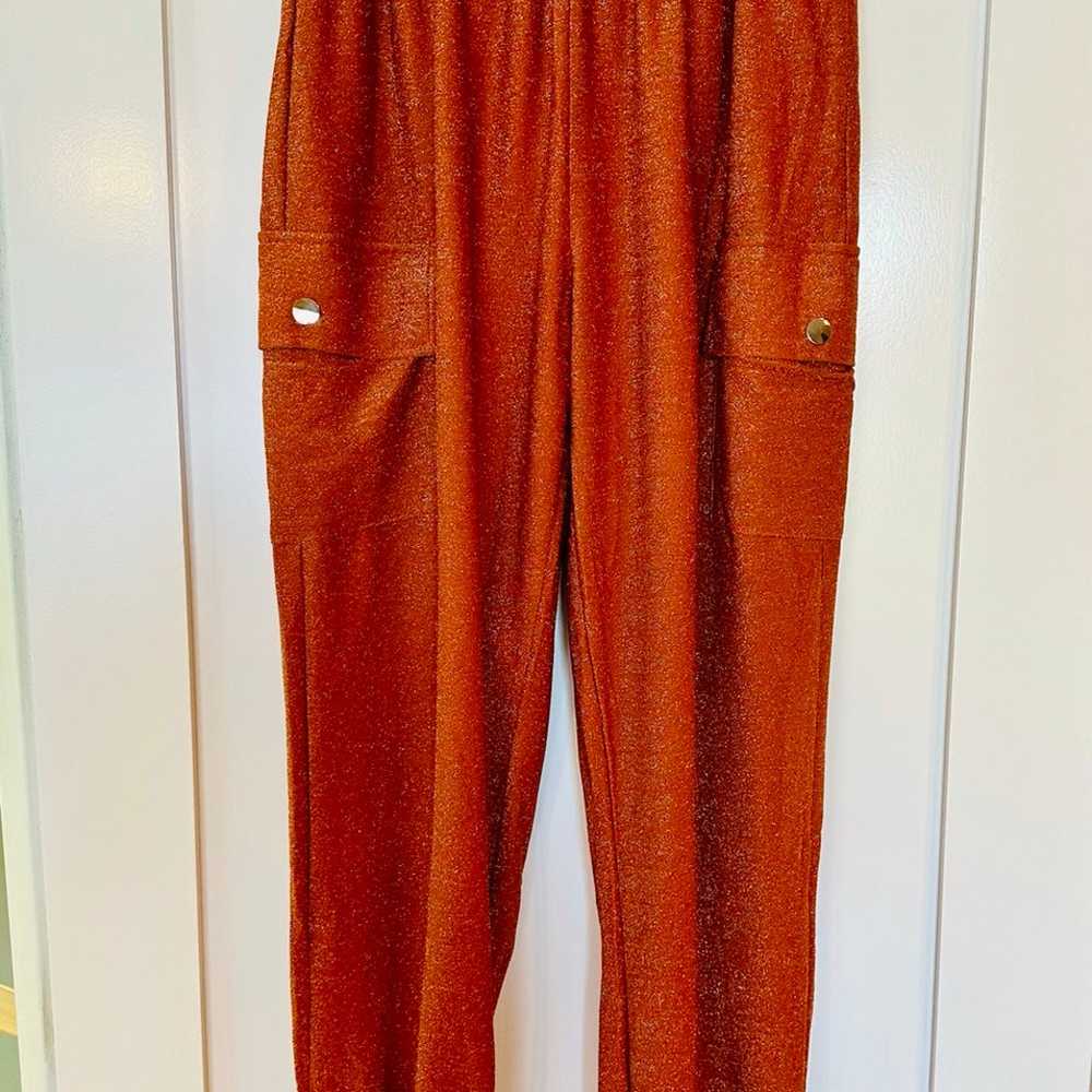 Orange sparkly jumpsuit - image 3