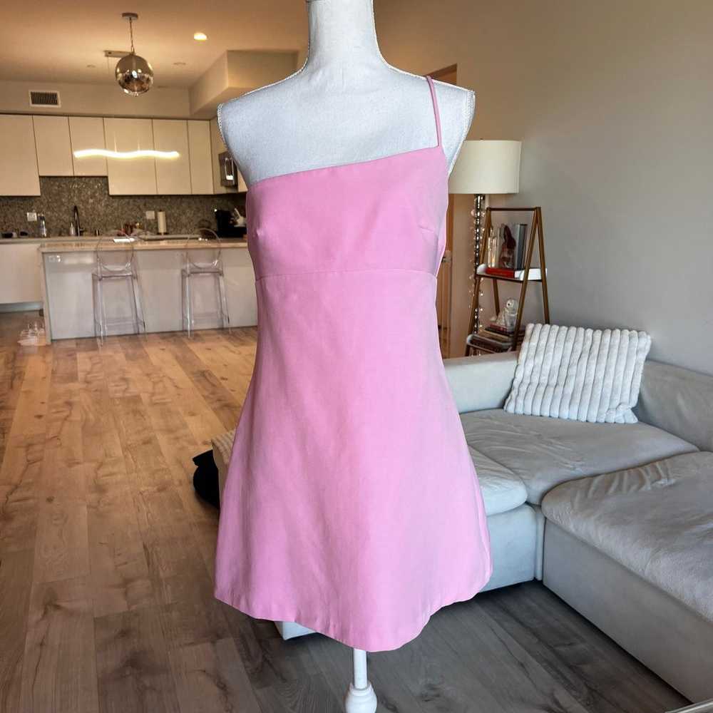 ZARA bubblegum pink asymmetrical skirt dress - image 1