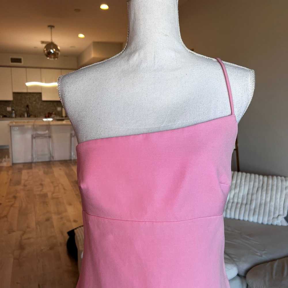 ZARA bubblegum pink asymmetrical skirt dress - image 2