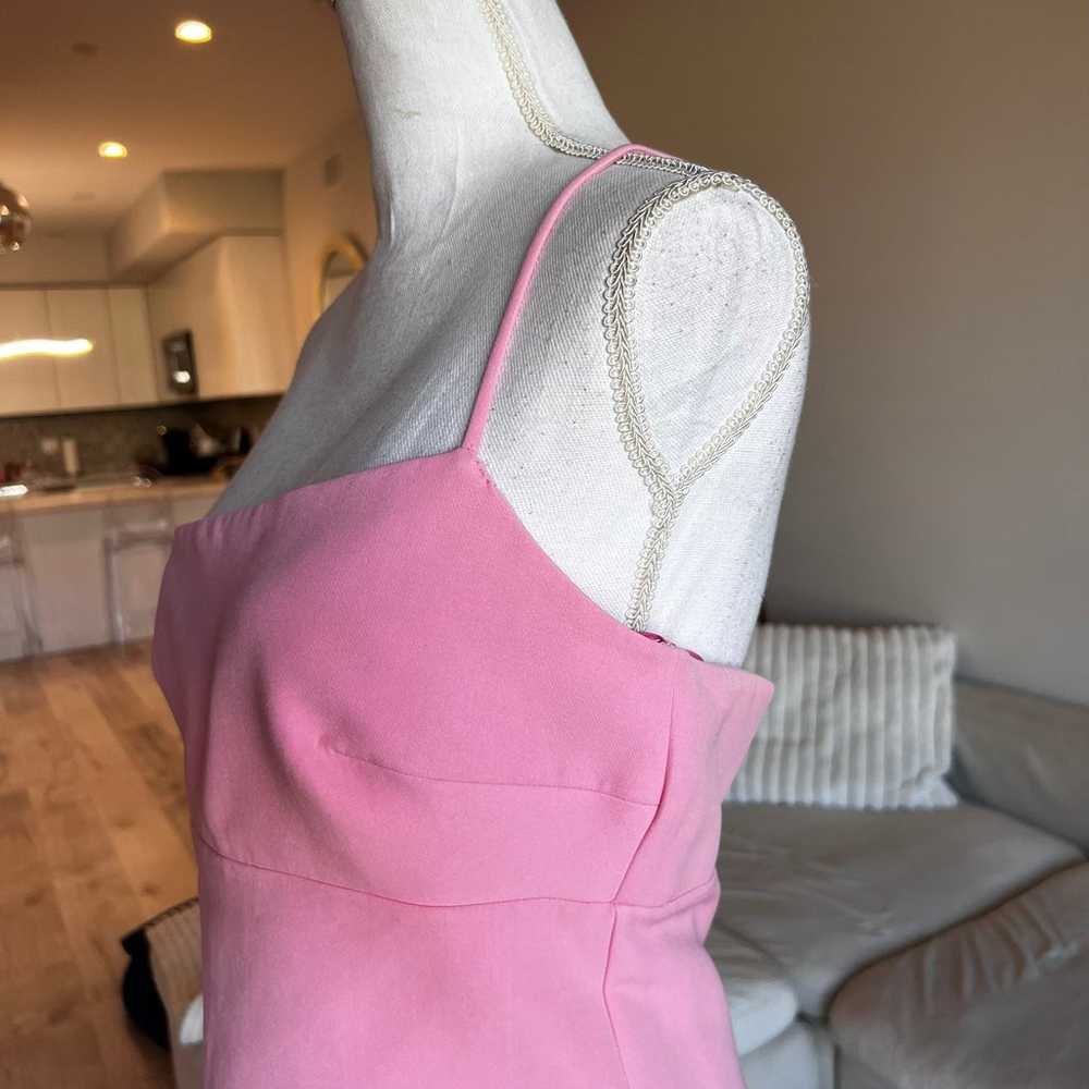 ZARA bubblegum pink asymmetrical skirt dress - image 4