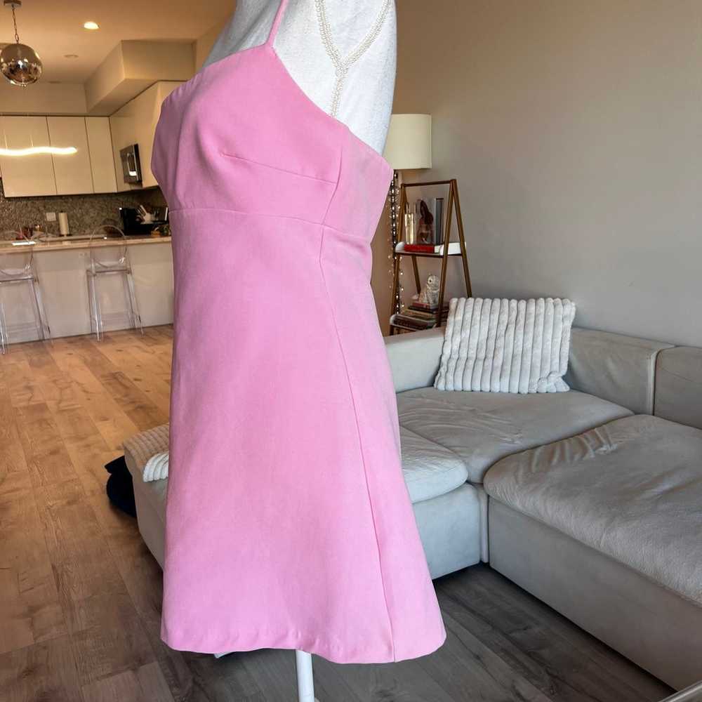 ZARA bubblegum pink asymmetrical skirt dress - image 5