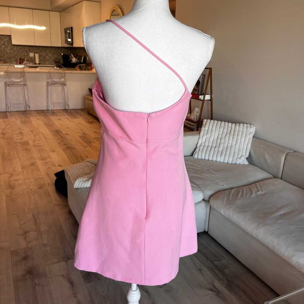 ZARA bubblegum pink asymmetrical skirt dress - image 6