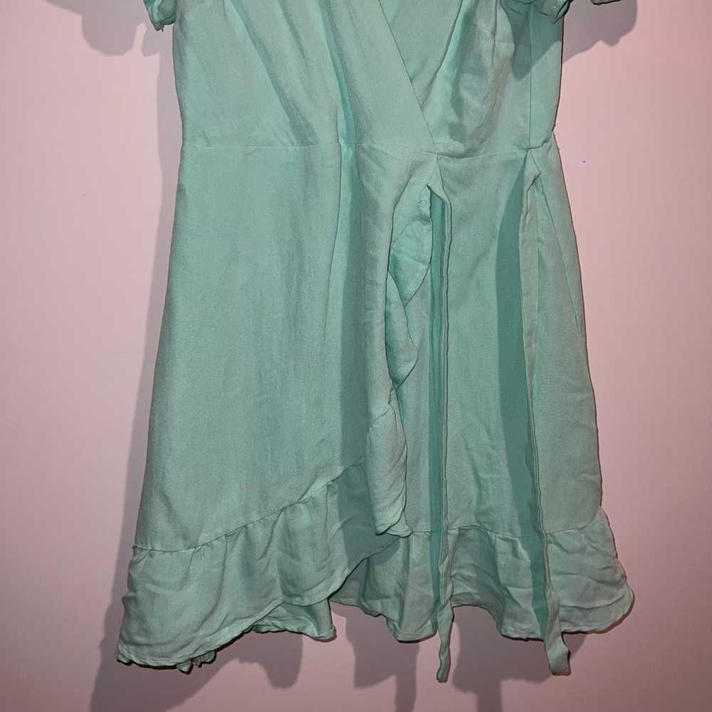 Altar’d State Mint Green Mini Wrap Dress - image 4