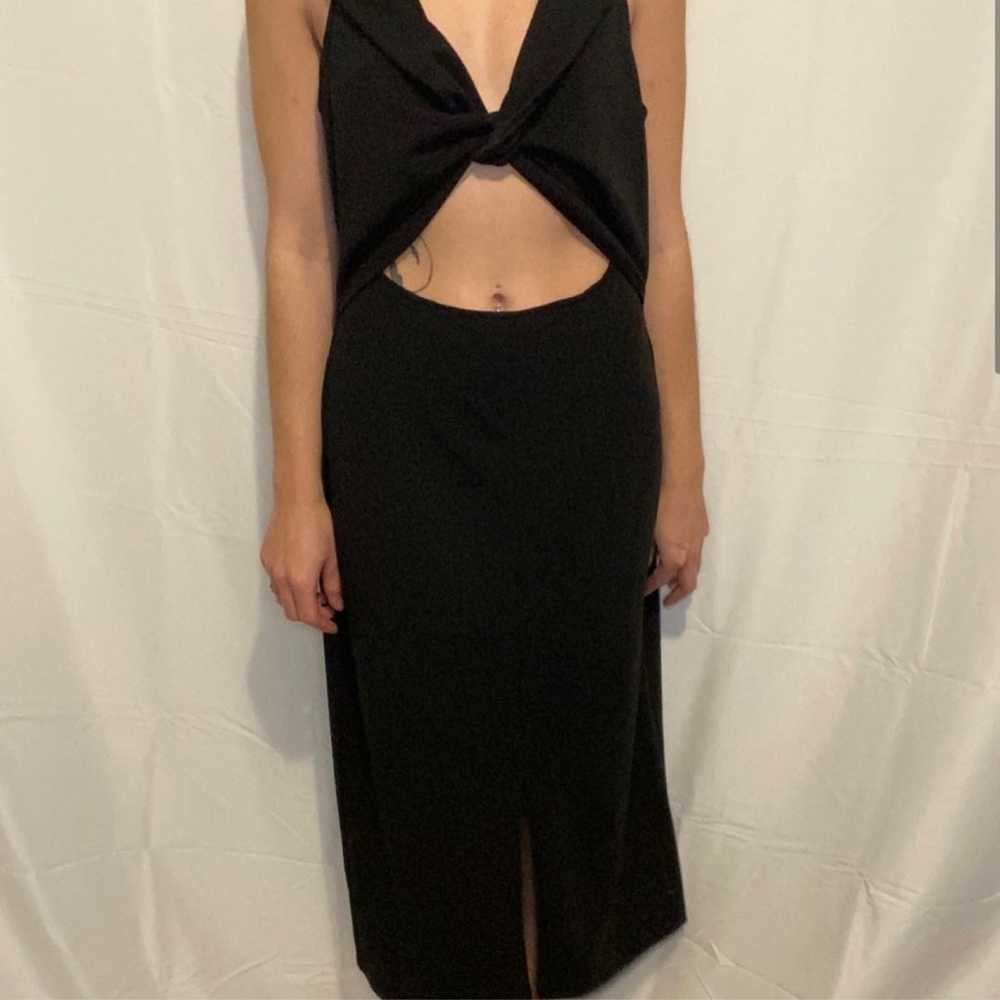 Cut out twist front little black dress. Size larg… - image 3