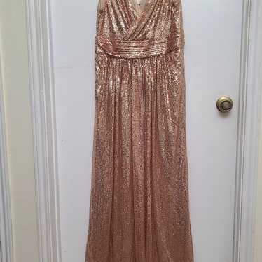 Rose gold sequin formal gown