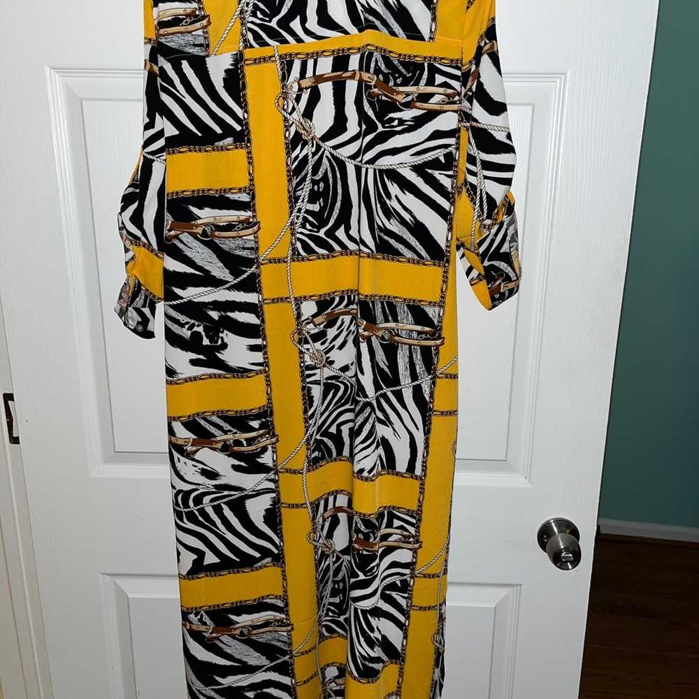 Yellow and Zebra Print dress - image 1
