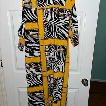 Yellow and Zebra Print dress