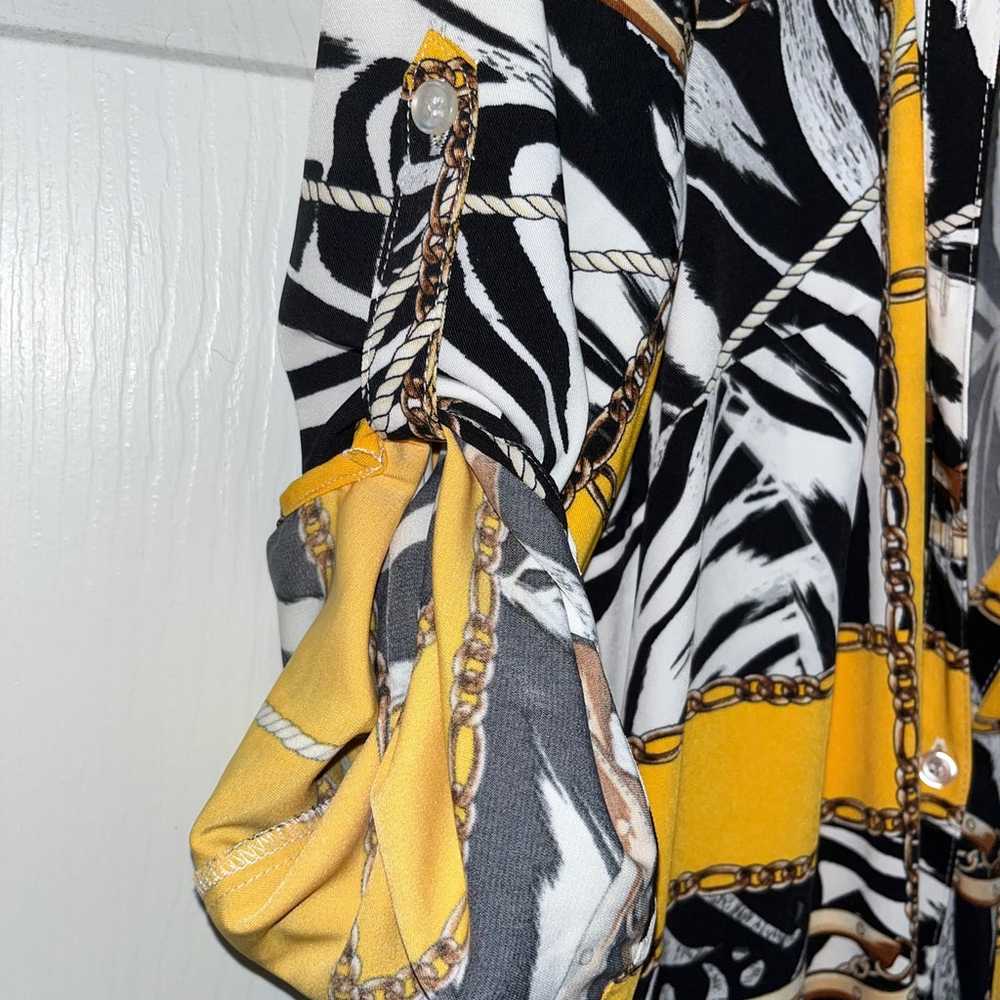 Yellow and Zebra Print dress - image 3