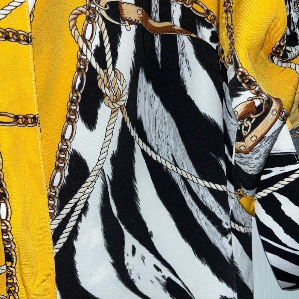 Yellow and Zebra Print dress - image 4