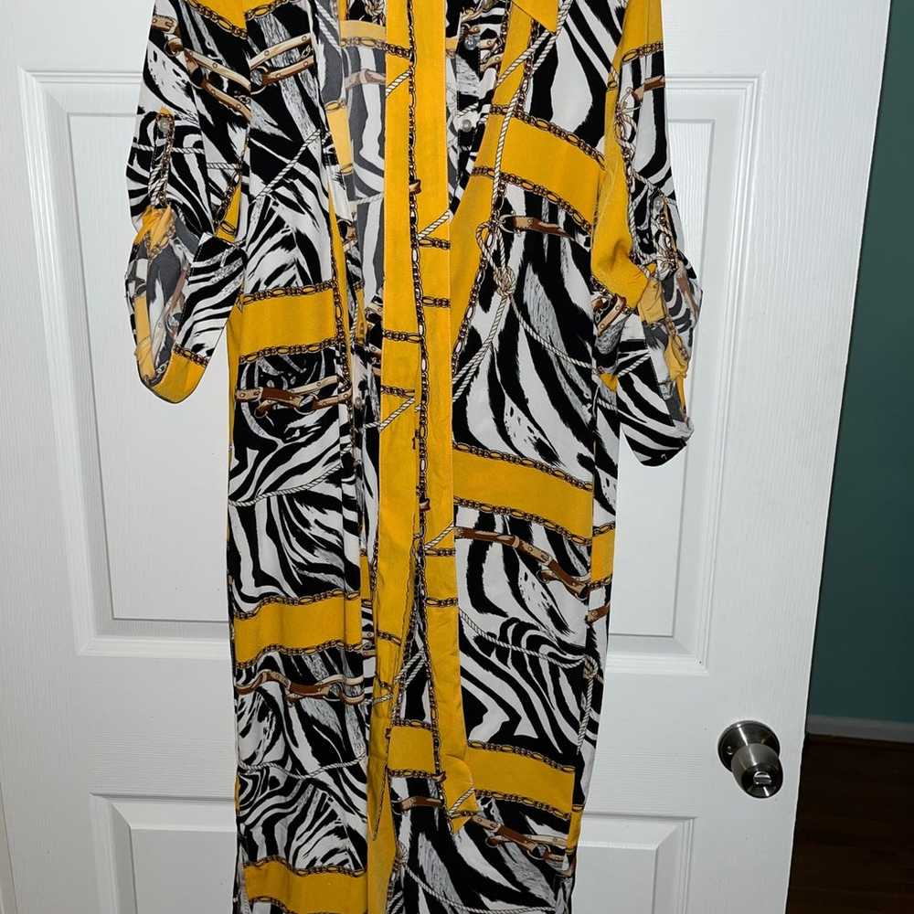 Yellow and Zebra Print dress - image 5