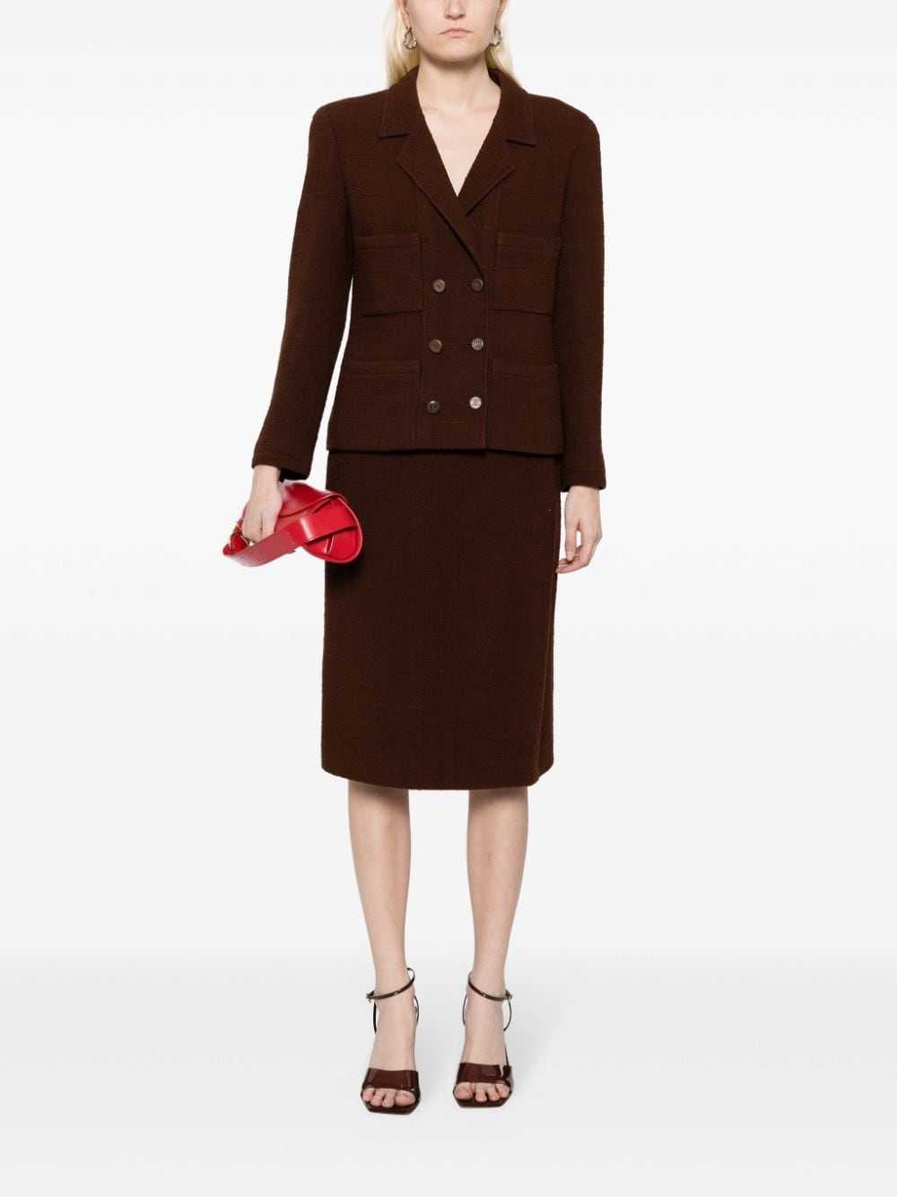 CHANEL Pre-Owned 1998 double-breasted skirt suit … - image 2