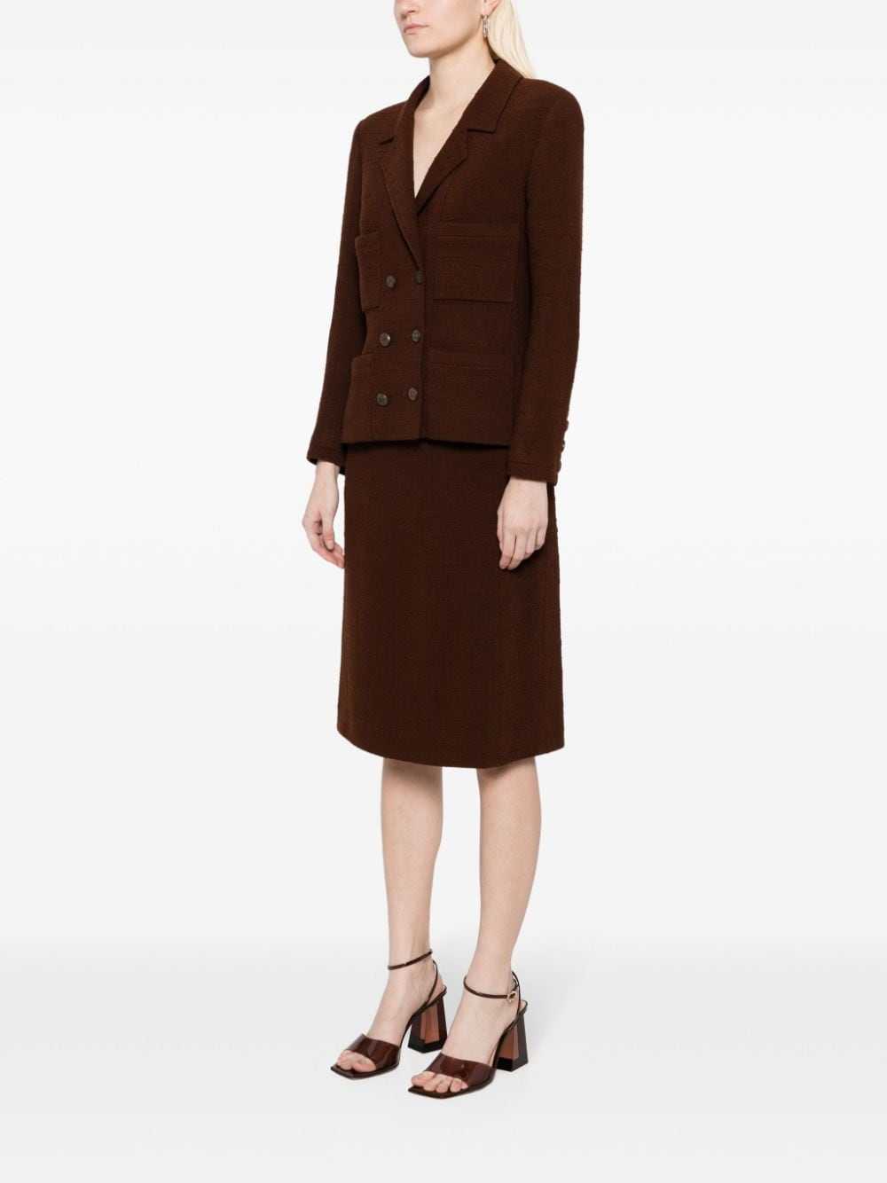 CHANEL Pre-Owned 1998 double-breasted skirt suit … - image 3