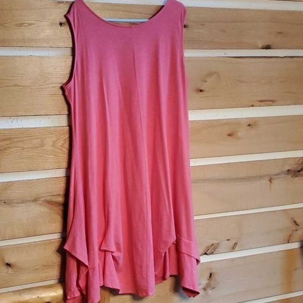 Neon Buddha Embellished Ruffled Pink Sleeveless L… - image 5