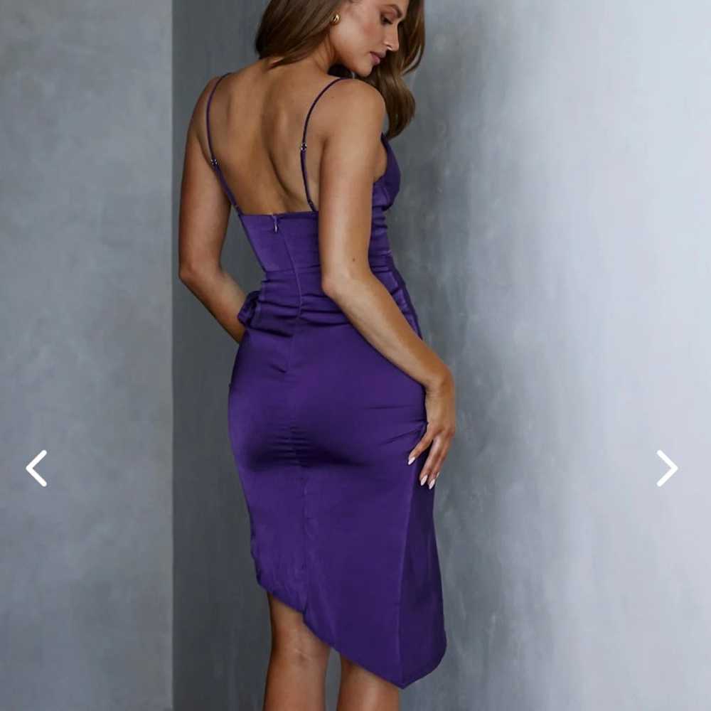 Deep v Purple Selfie Leslie Dress - Size Large - … - image 2