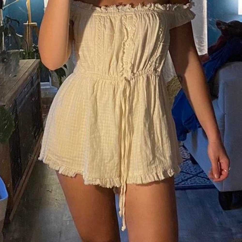 Urban Outfitters Evie off the shoulder romper - image 1