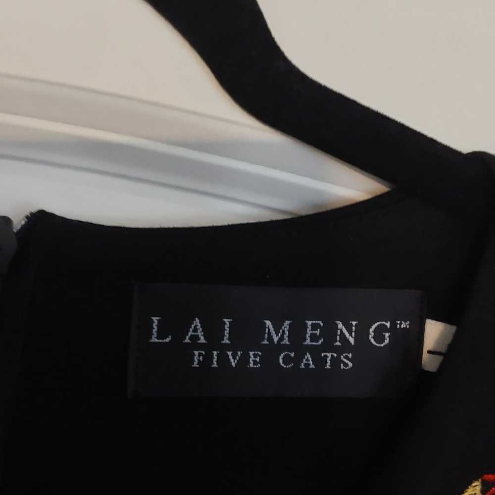 Lai Meng Elegant Floral Embroidery 3/4 Sleeve Dre… - image 3