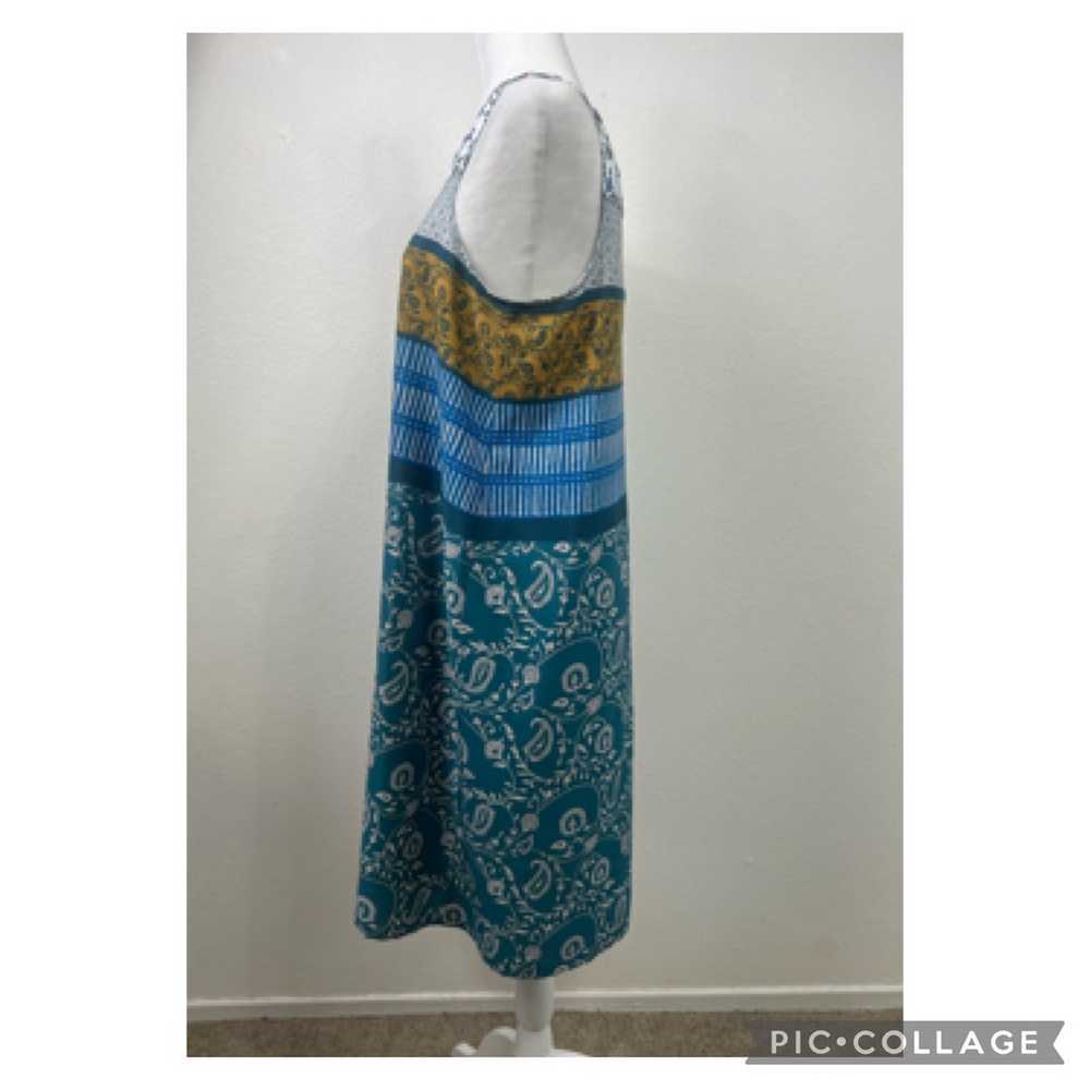Maeve  Large Women's Dress  Blue Floral Geometric… - image 2