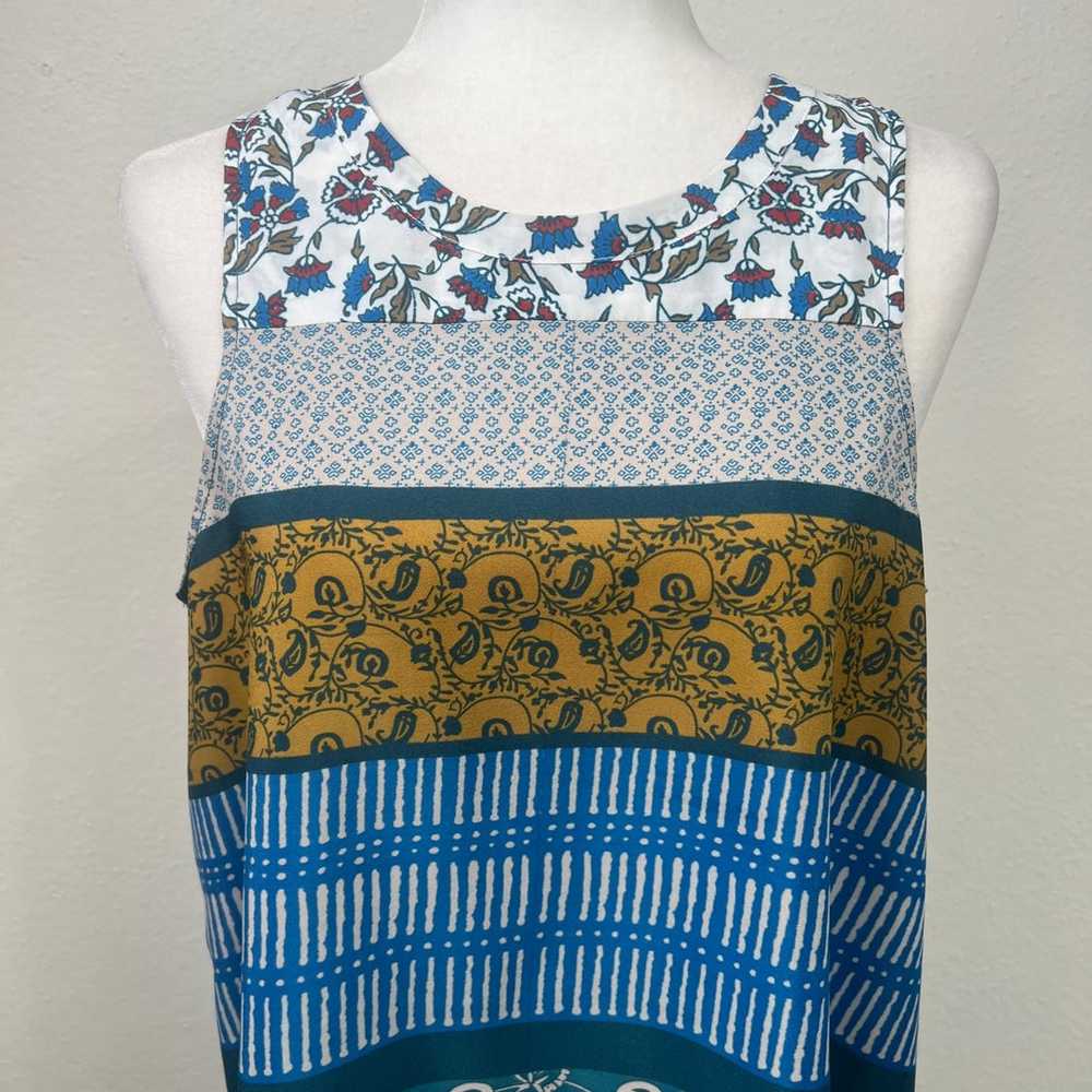 Maeve  Large Women's Dress  Blue Floral Geometric… - image 4