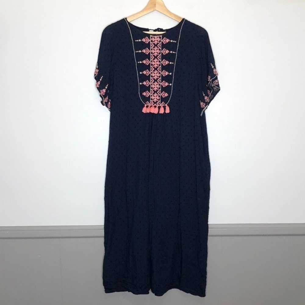 Zara Embroidered Bohemian Midi Dress - image 2