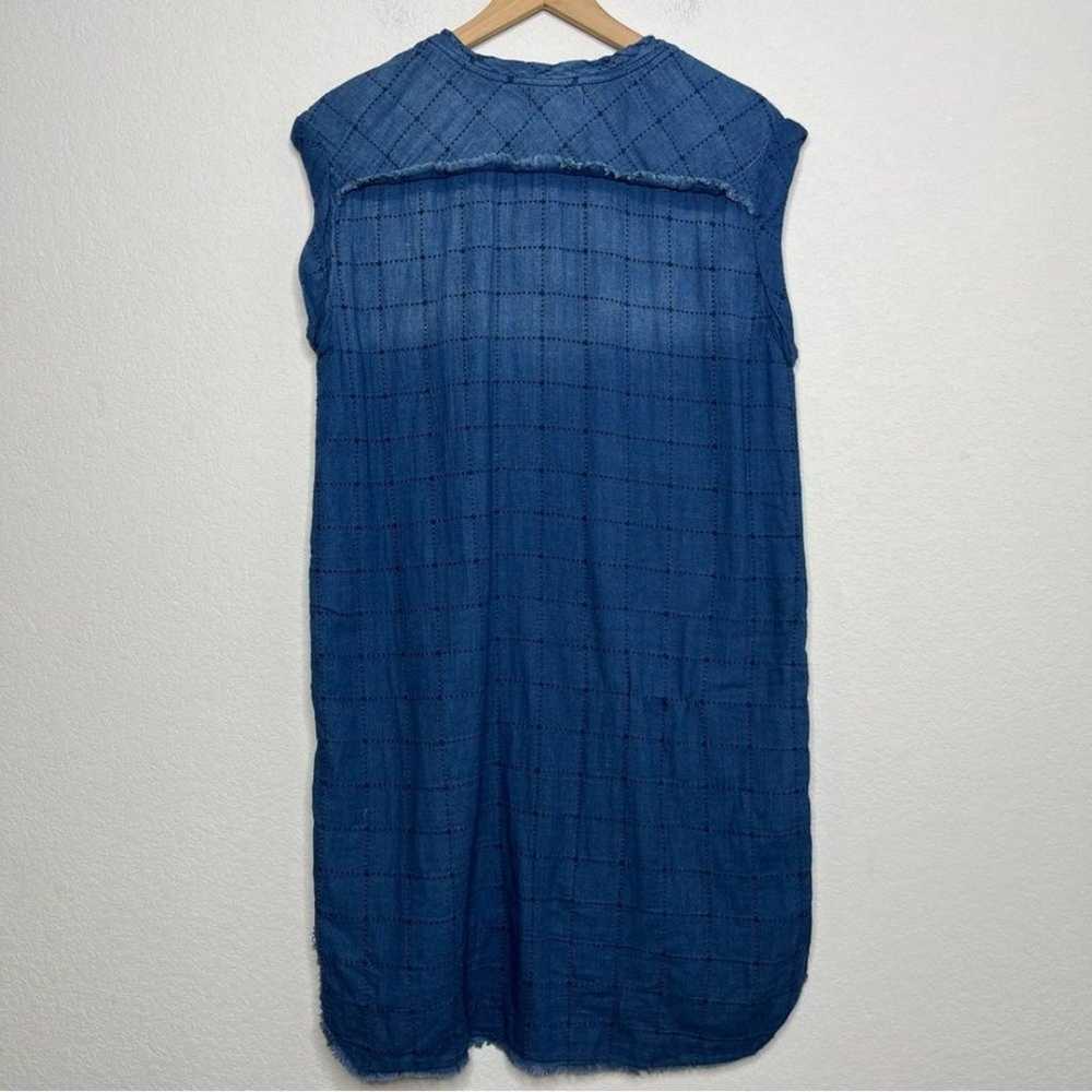 Anthropologie Cloth & Stone Dress XL Blue Chambra… - image 9