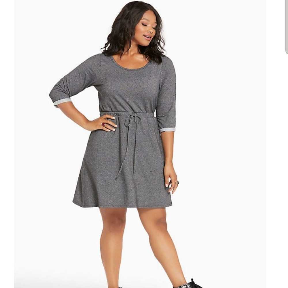 Torrid Sweatshirt Tie Waist Dress - image 1