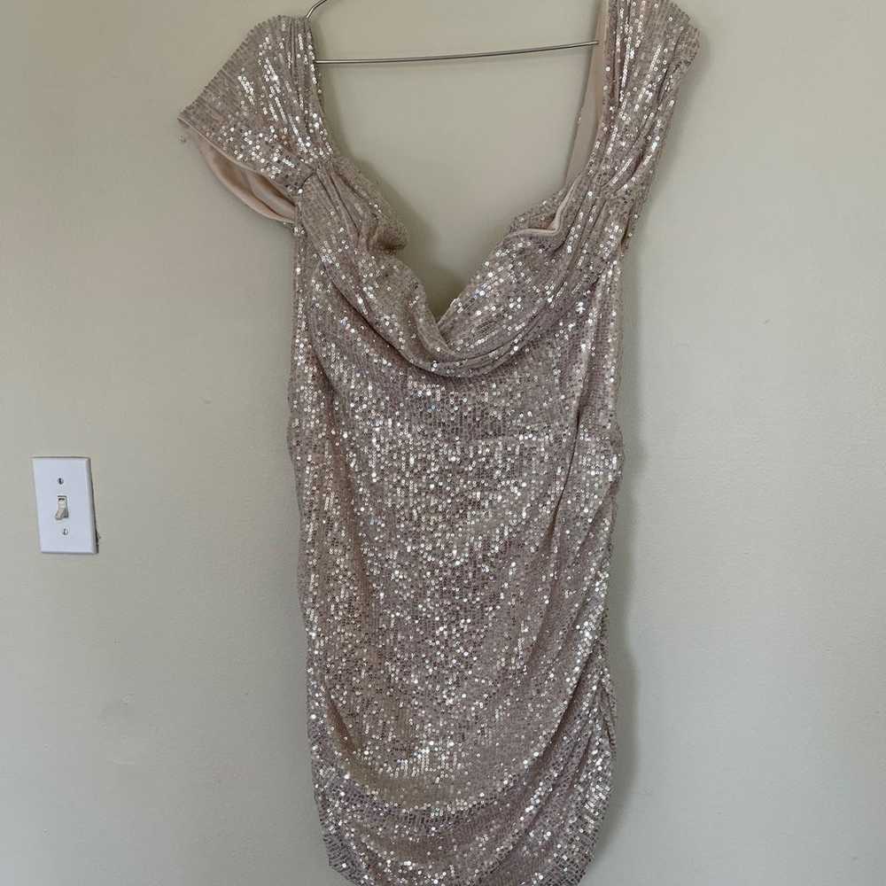 pretty little thing champagne dress - image 1