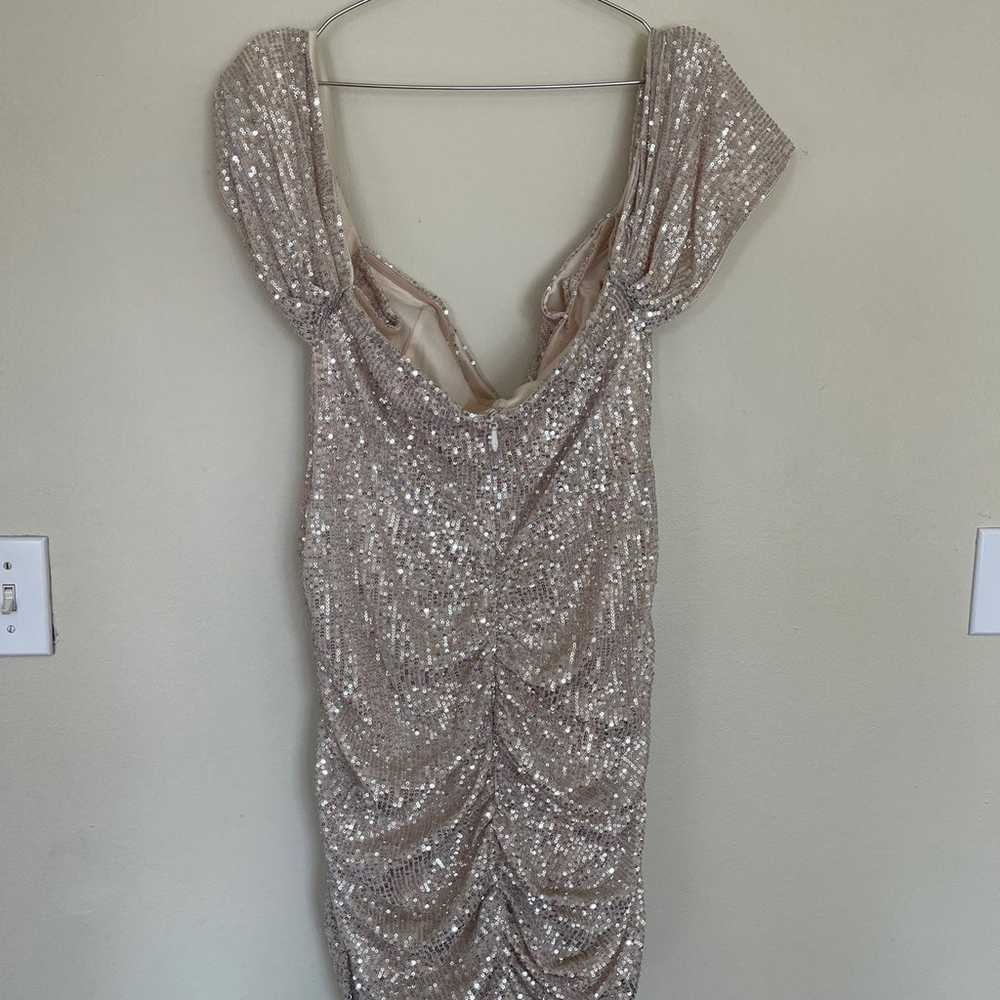 pretty little thing champagne dress - image 2