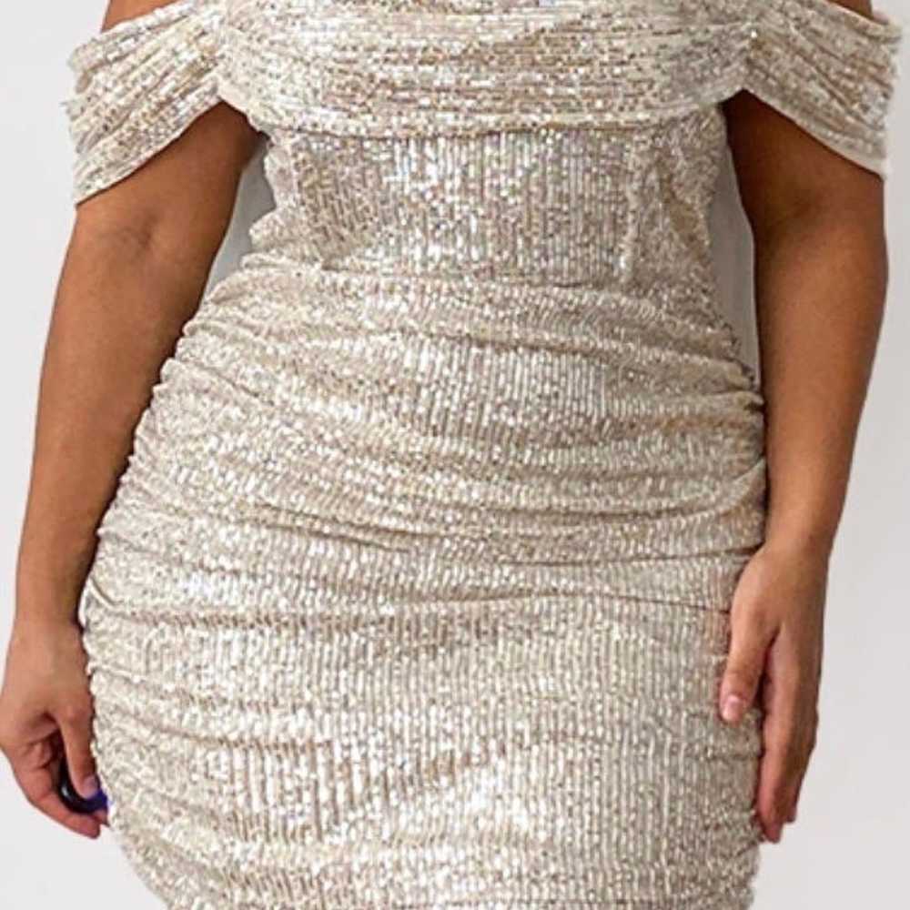 pretty little thing champagne dress - image 5
