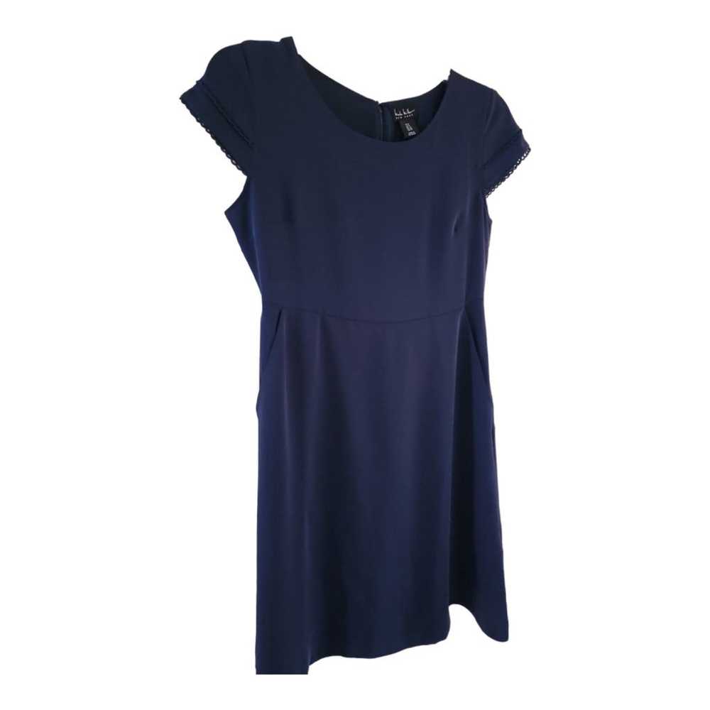 Nicole Miller Dress Fit & Flare Size 8 Navy Blue … - image 3