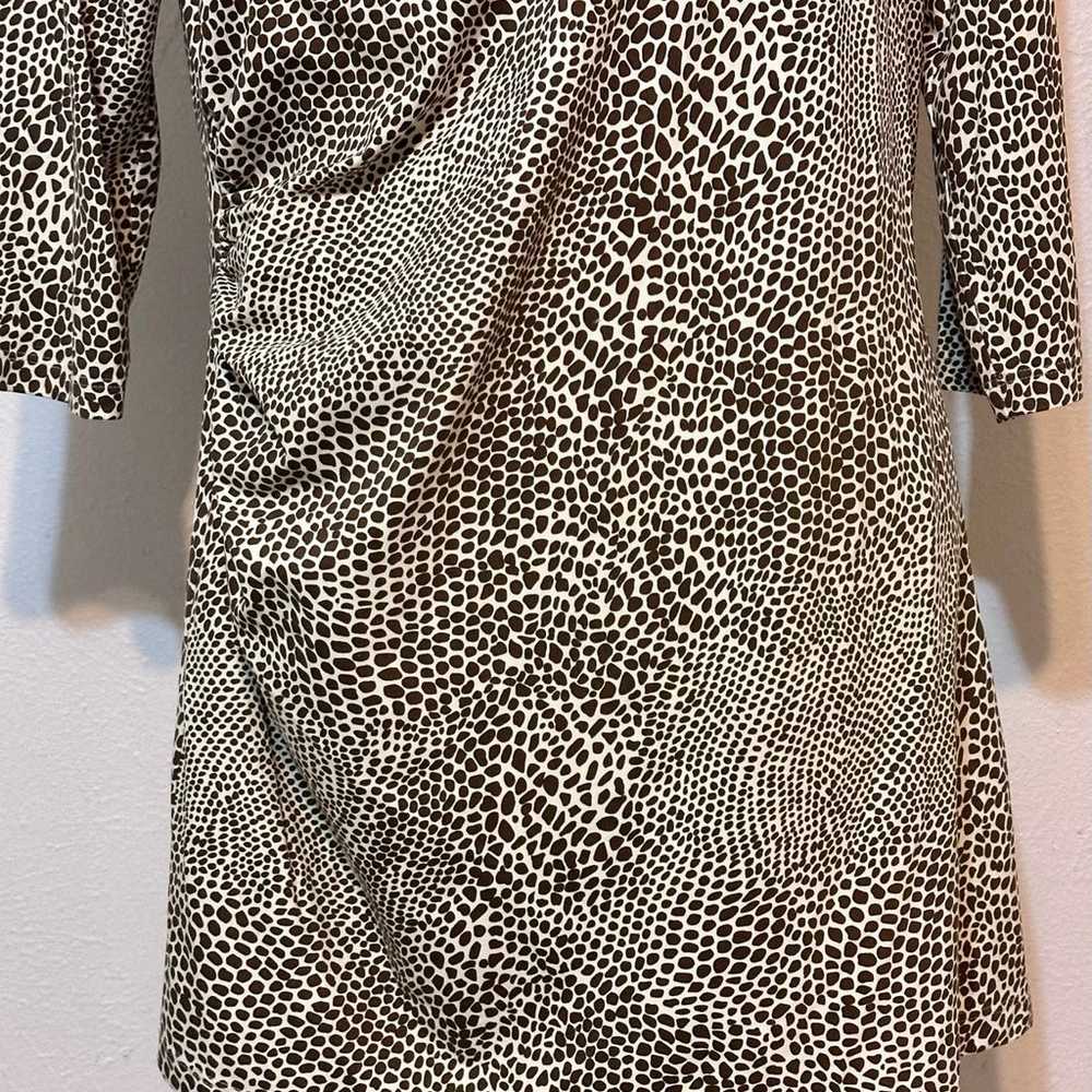 J McLaughlin Size L Animal Print 3/4 Sleeve Cream… - image 3