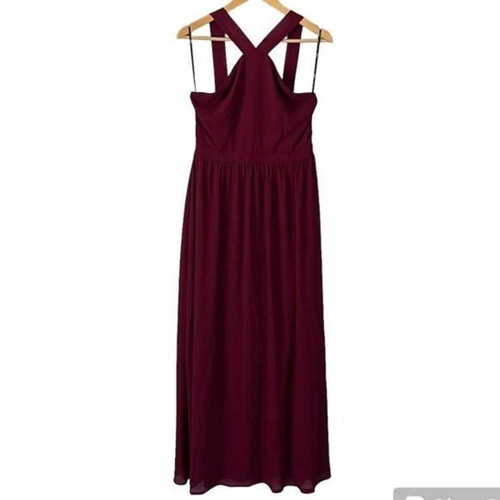Lulus Air of Romance Burgundy Maxi Dress Size Lar… - image 1