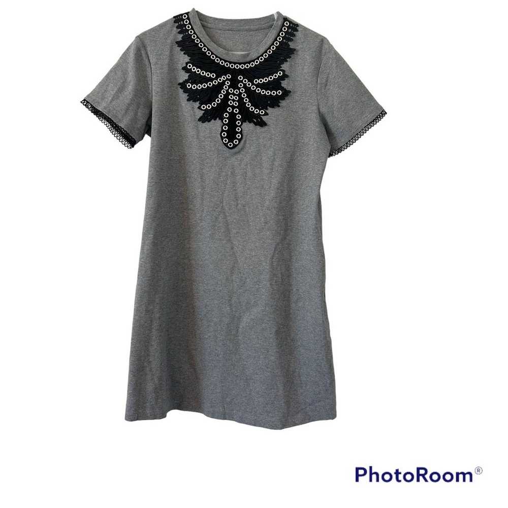 The Kooples 100% cotton grey neck detailing slip … - image 2