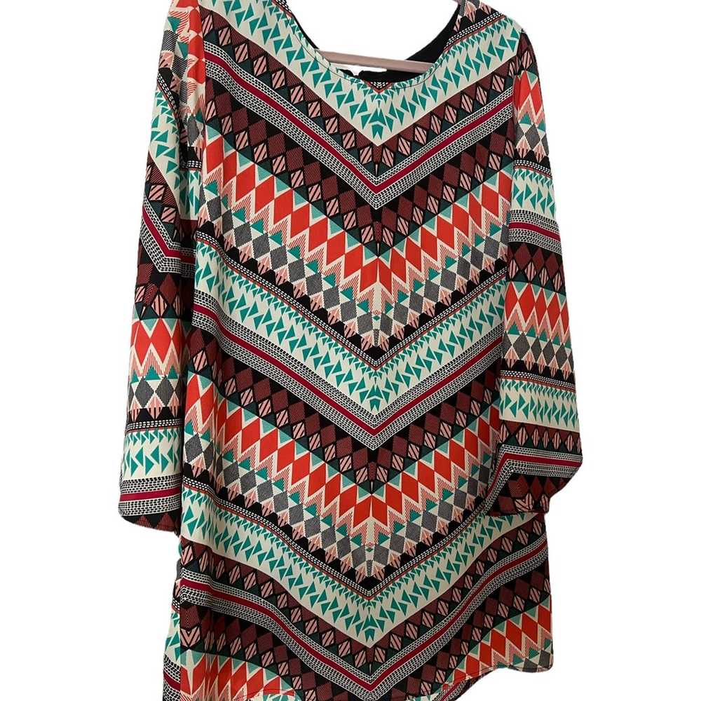 Wrangler Bell Sleeve Aztec Print woman’s Dress si… - image 4