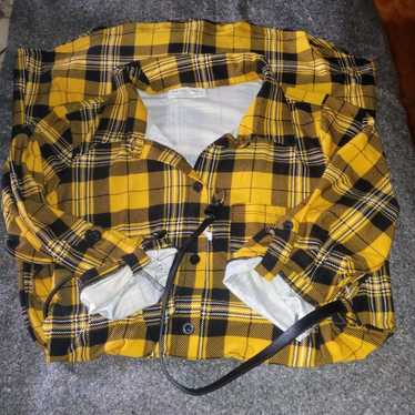 Women's Full Circle trends yellow and black plaid… - image 1