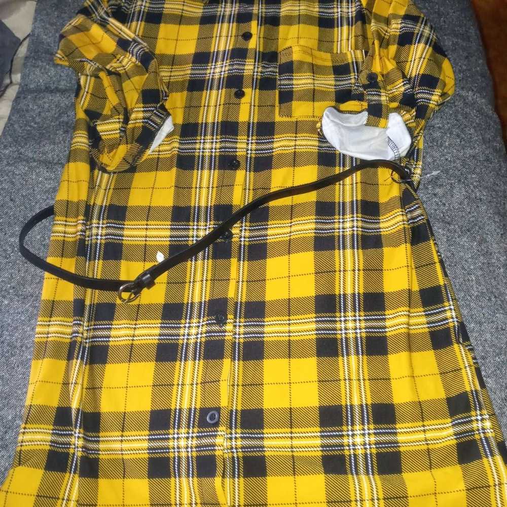 Women's Full Circle trends yellow and black plaid… - image 4