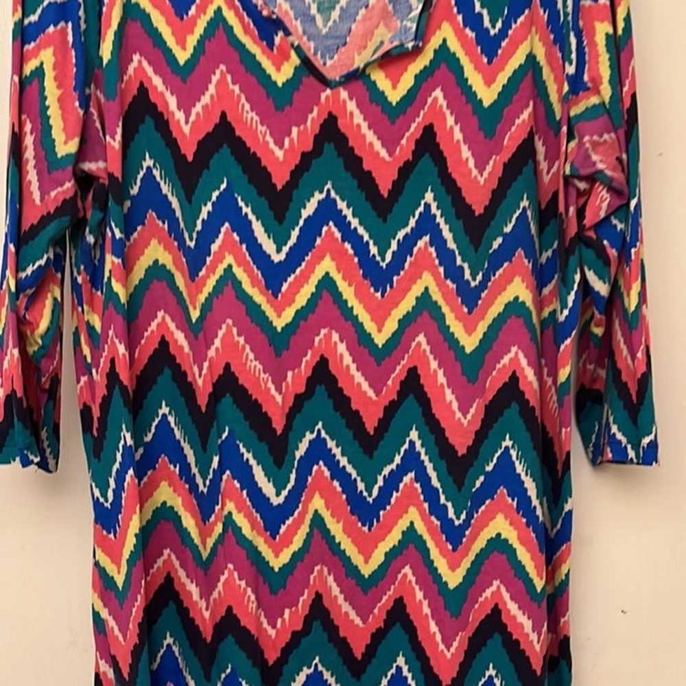 Rare Lilly Pulitzer XL zig zag pattern dress - image 1