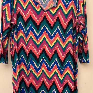 Rare Lilly Pulitzer XL zig zag pattern dress - image 1